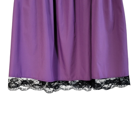 Shein Curve Women's Purple Short Sleeve Milkmaid Dress w/ Lace Trim Size 2XL - Picture 3 of 9